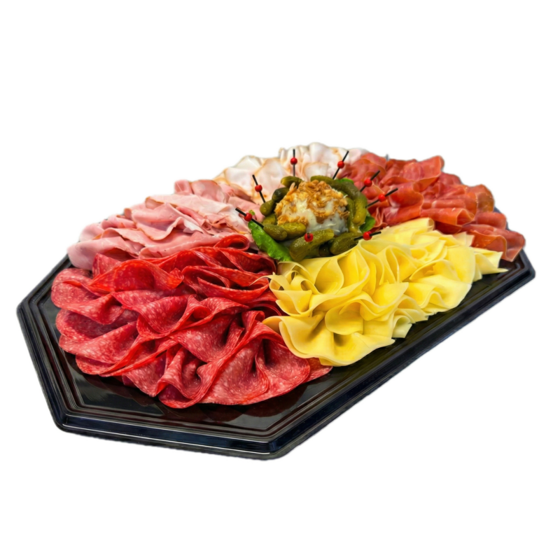 Brotzeitplatte Salami käse und Schinken